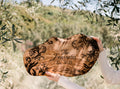 Personalized Rustic Olive Wood Board Center Name - Italian Renaissance