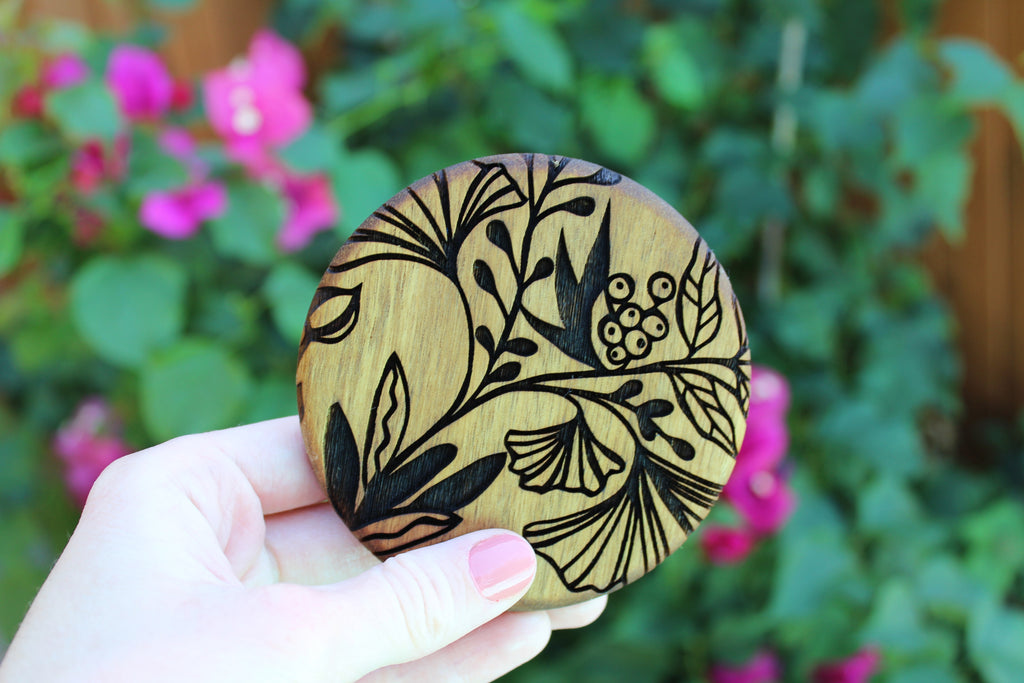 Coaster Set of 4 - Ginkgo Filigree