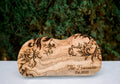 Personalized Rustic Olive Wood Board Right Corner Name - Italian Renaissance