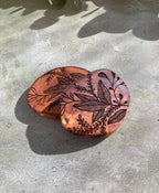 Olive Wood Coaster Set of 4 - Elegant Botanicals