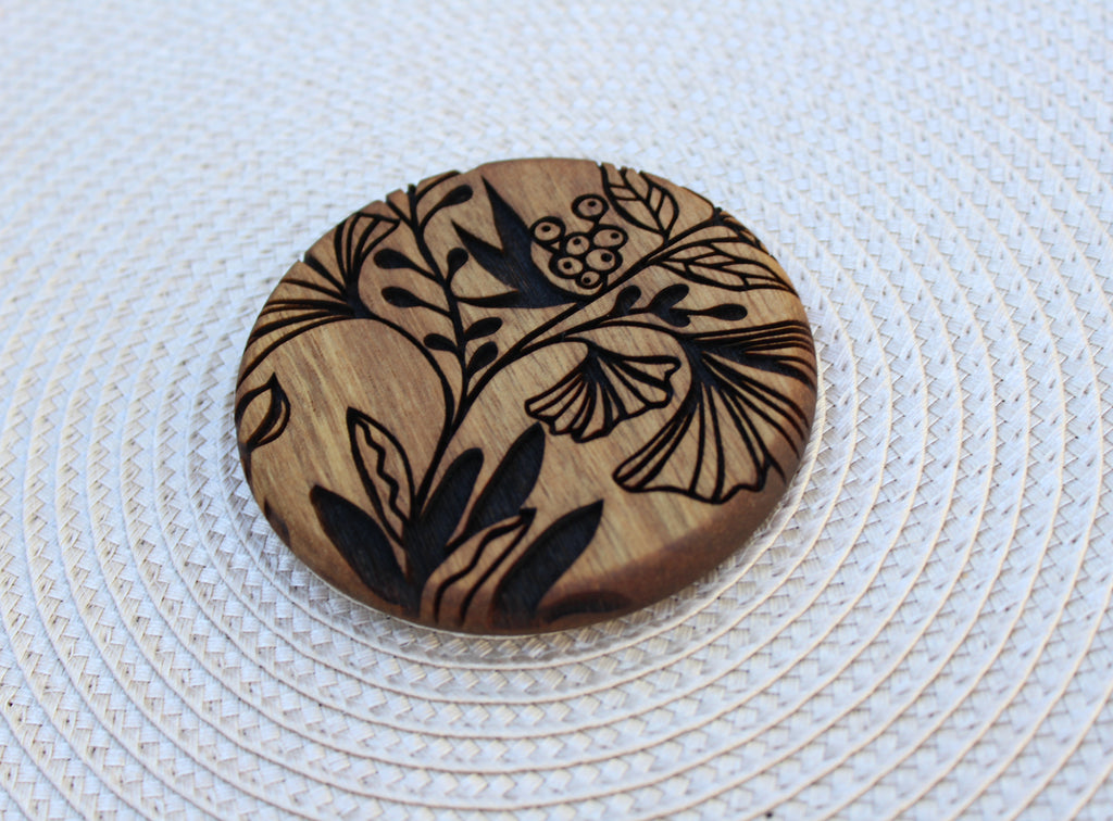 Coaster Set of 4 - Ginkgo Filigree