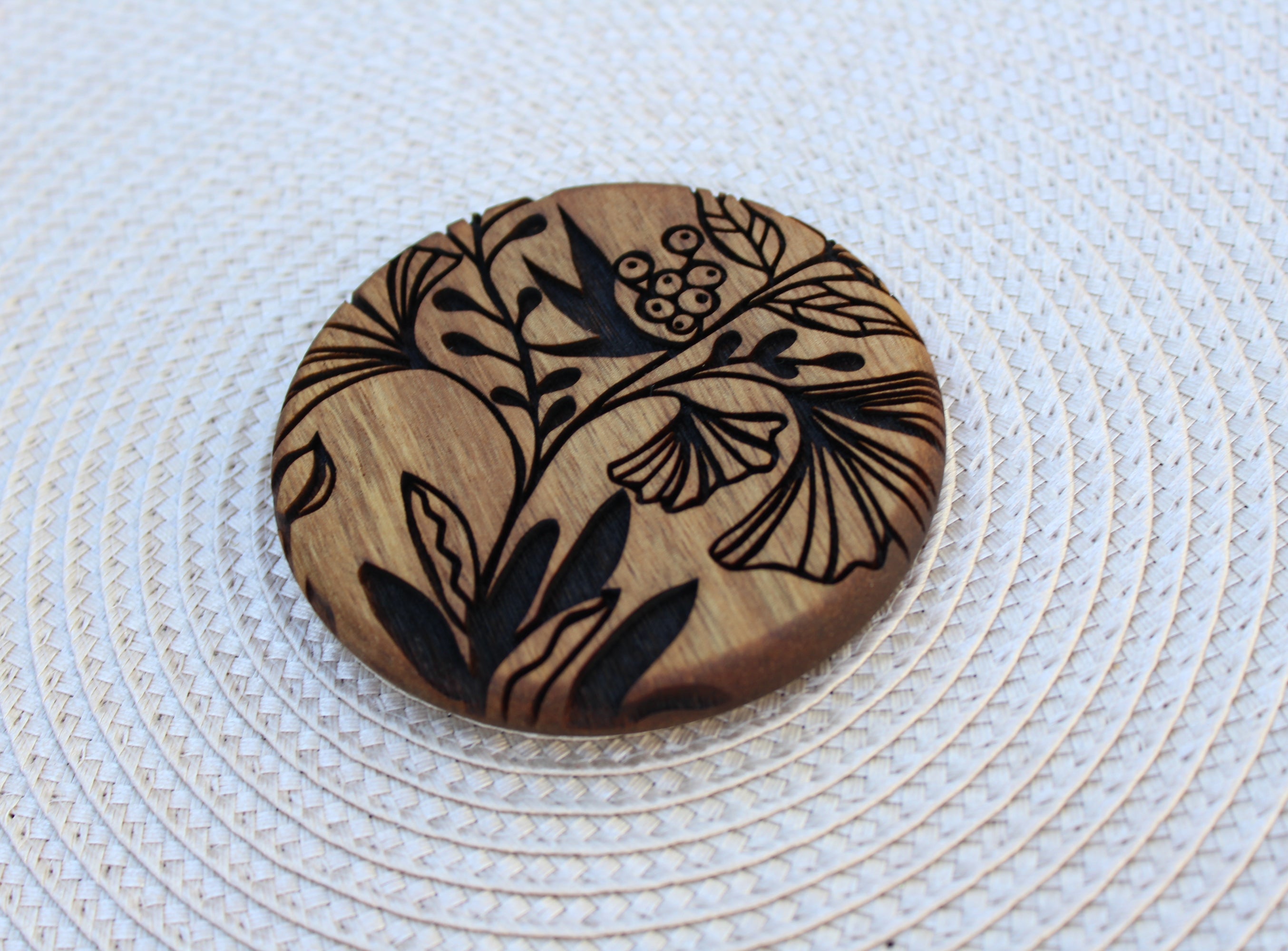 Coaster Set of 4 - Ginkgo Filigree