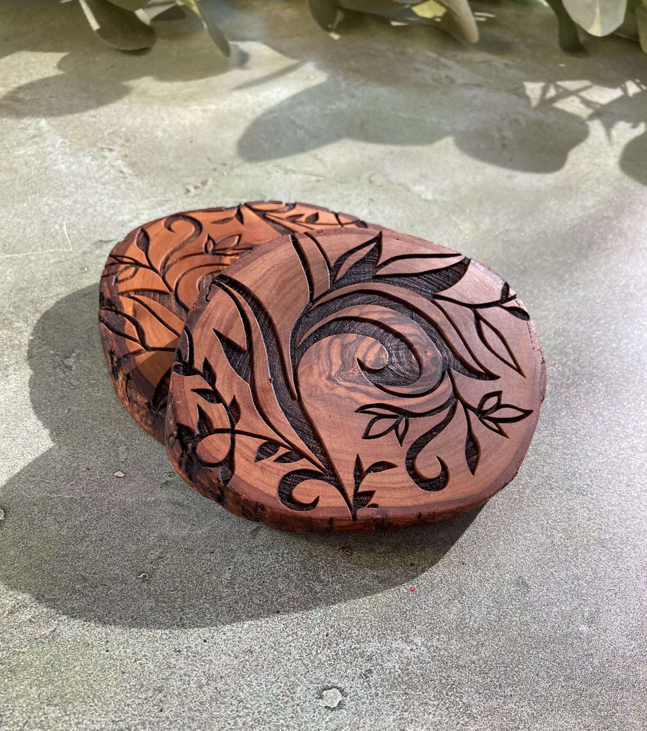 Olive Wood Coaster Set of 4 - Italian Renaissance