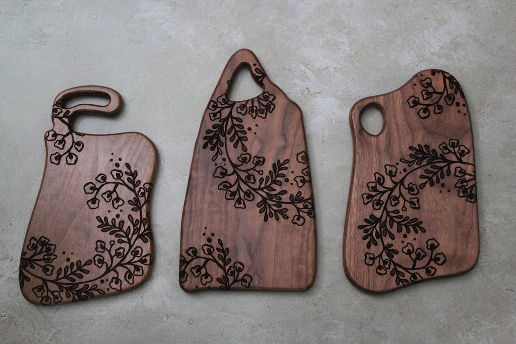 Cutting Board Set 3 Pack - Botanical Swirl