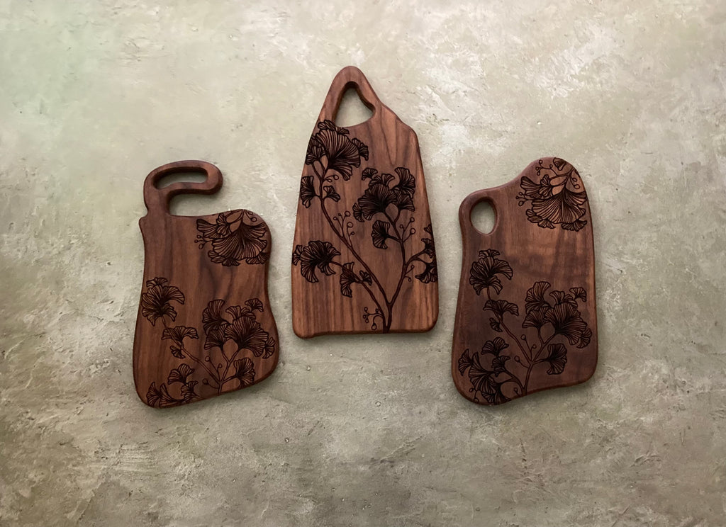 Cutting Board Set 3 Pack - Ginkgo Leaves