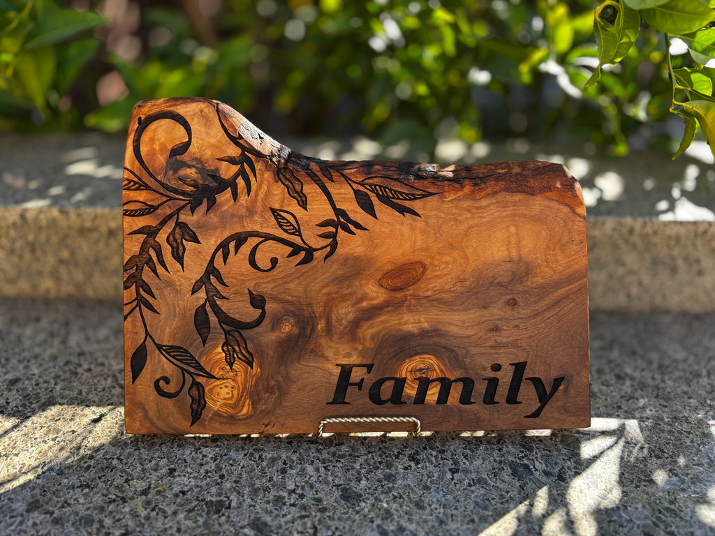 Rustic Olive Wood Charcuterie and Serving Board - Botanicals