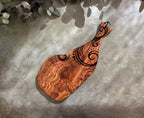 Rustic Olive Wood Paddle Board - Swirl Design