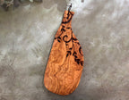 Rustic Olive Wood Serving & Charcuterie Board - Minimalist Leaf Design
