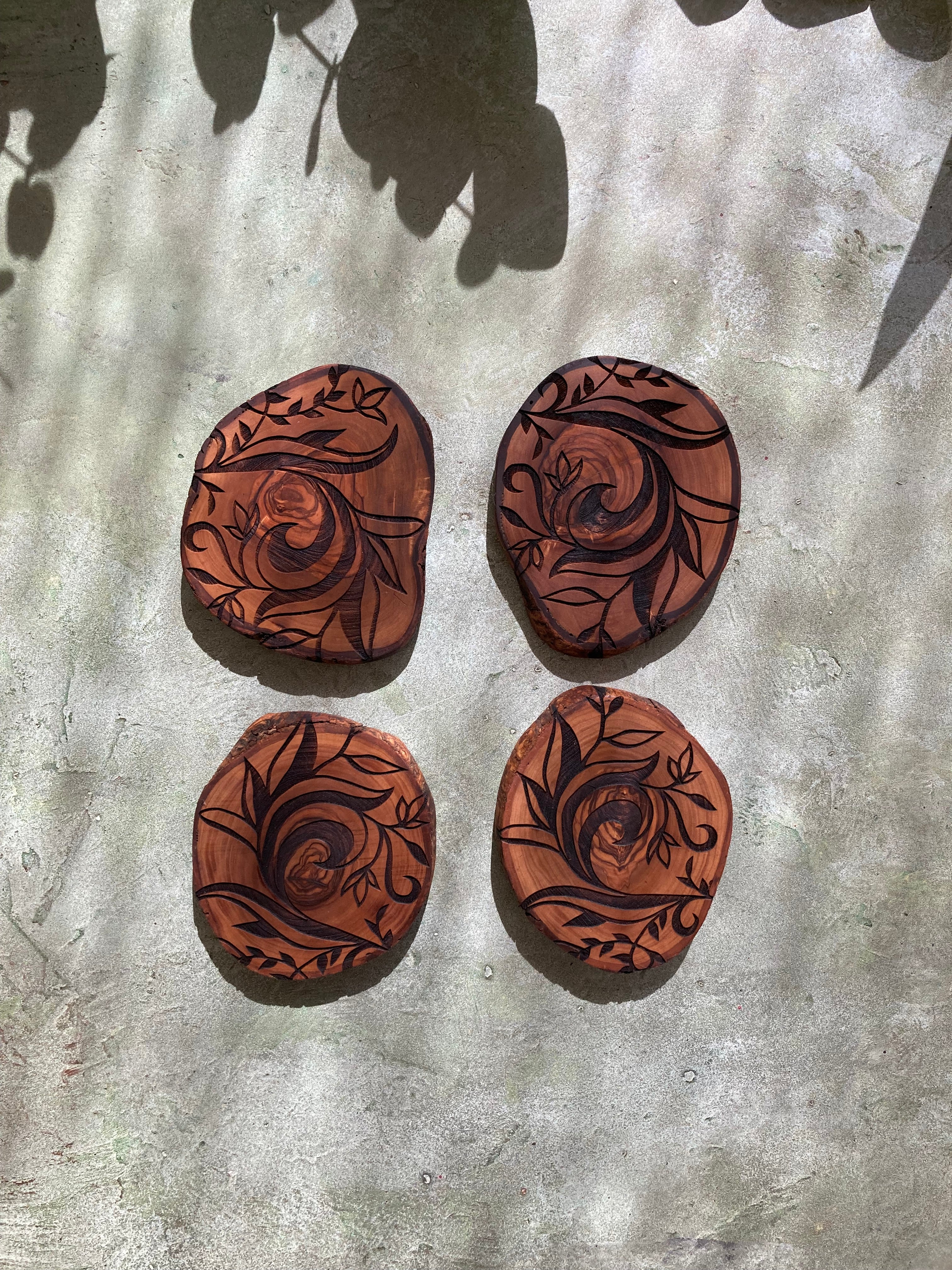 Olive Wood Coaster Set of 4 - Italian Renaissance