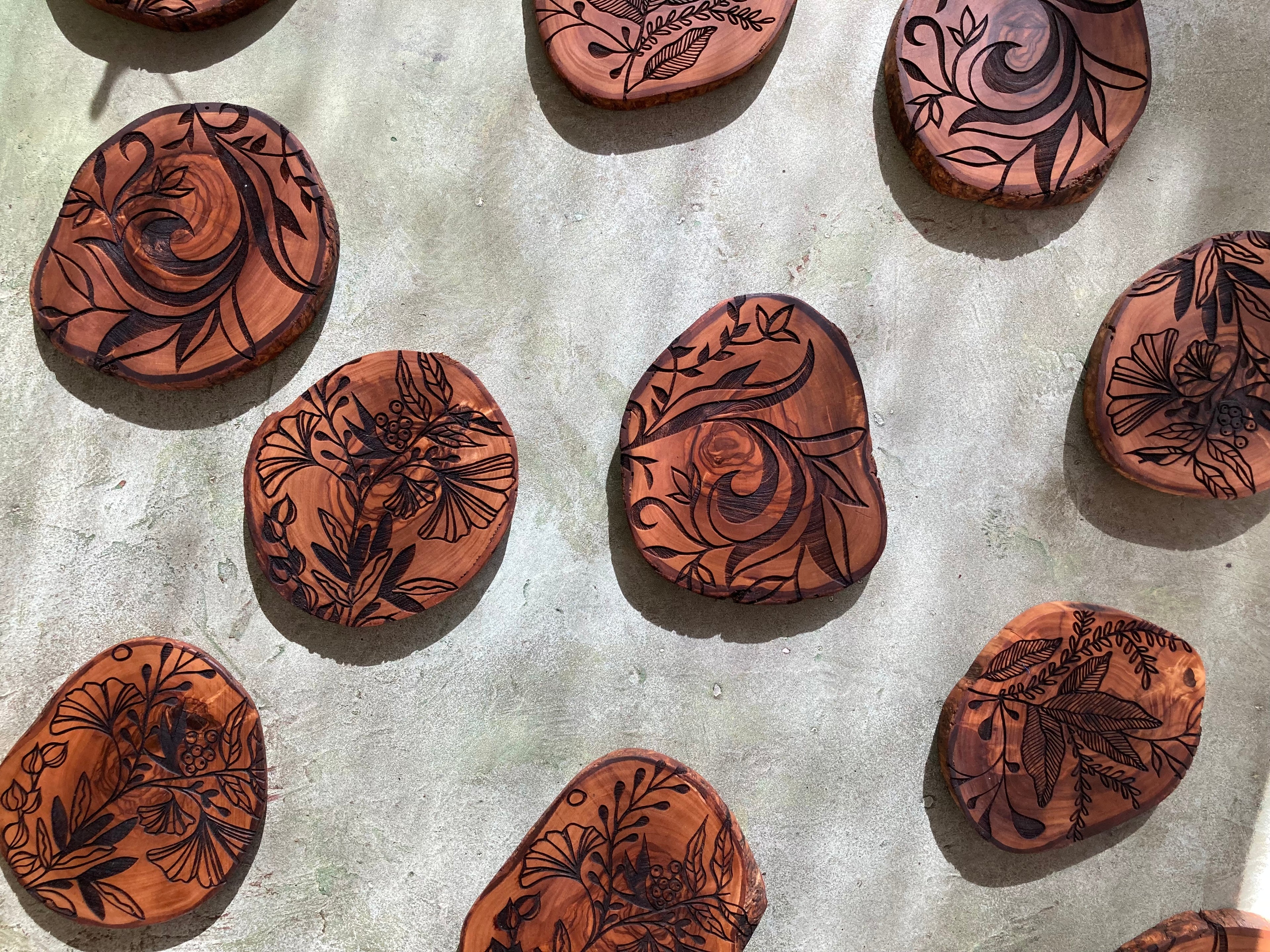 Olive Wood Coaster Set of 4 - Italian Renaissance